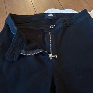 PAIGE Milo Crop Flare Twill Flare 28